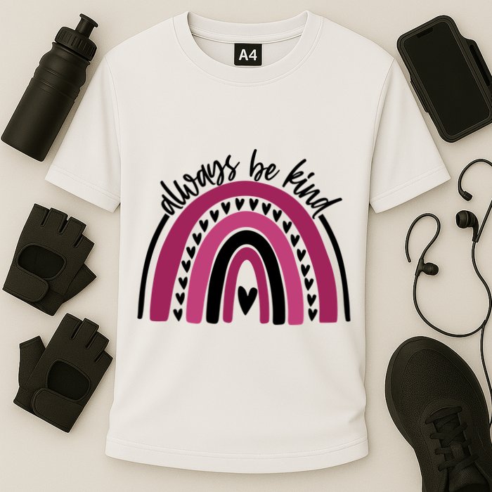 Always Be Kind Inspirational Rainbow Performance Shirt