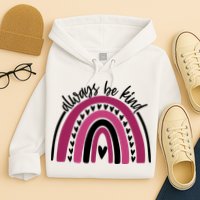 Always Be Kind Inspirational Rainbow Hoodie