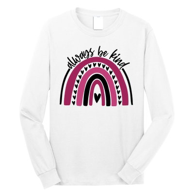 Always Be Kind Inspirational Rainbow Long Sleeve Shirt