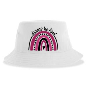 Always Be Kind Inspirational Rainbow Sustainable Bucket Hat