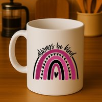 Always Be Kind Inspirational Rainbow Mug