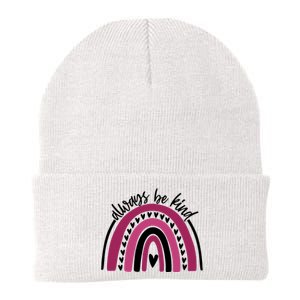 Always Be Kind Inspirational Rainbow Knit Cap Winter Beanie