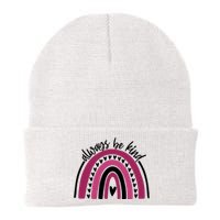 Always Be Kind Inspirational Rainbow Knit Cap Winter Beanie