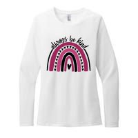 Always Be Kind Inspirational Rainbow Womens CVC Long Sleeve Shirt