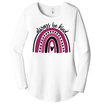 Always Be Kind Inspirational Rainbow Women's Perfect Tri Tunic Long Sleeve Shirt