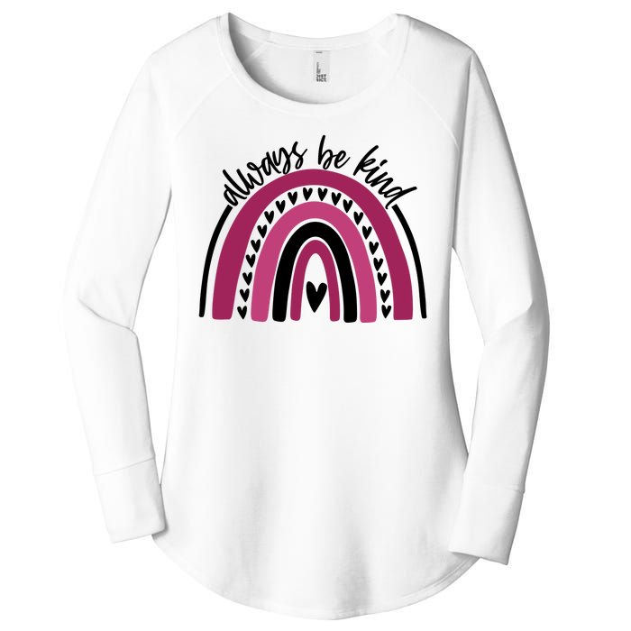 Always Be Kind Inspirational Rainbow Women's Perfect Tri Tunic Long Sleeve Shirt