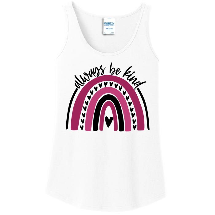 Always Be Kind Inspirational Rainbow Ladies Essential Tank