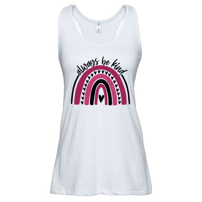 Always Be Kind Inspirational Rainbow Ladies Essential Flowy Tank