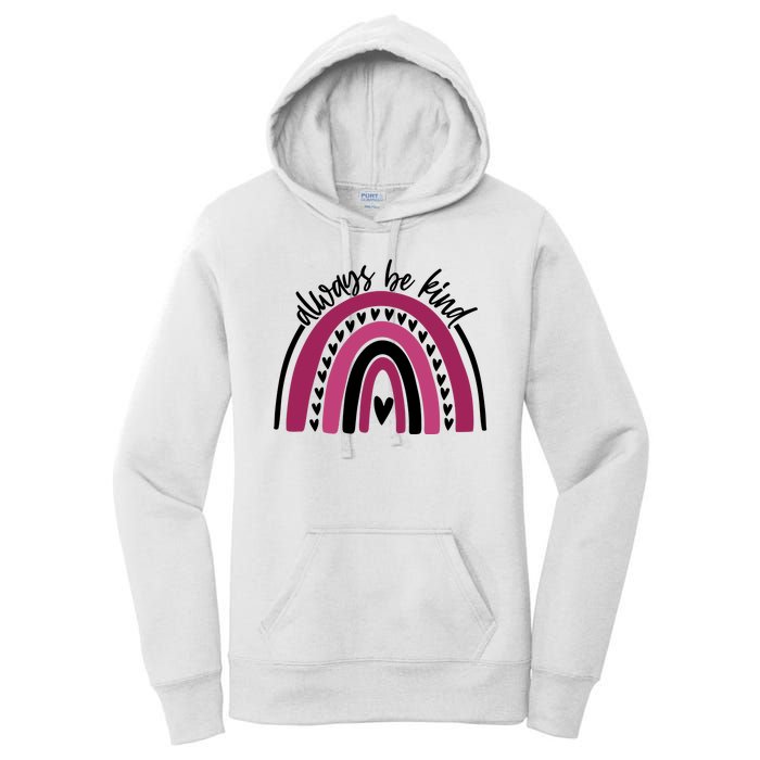 Always Be Kind Inspirational Rainbow Women's Pullover Hoodie