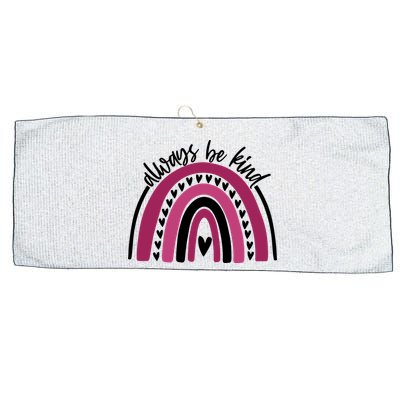 Always Be Kind Inspirational Rainbow Large Microfiber Waffle Golf Towel