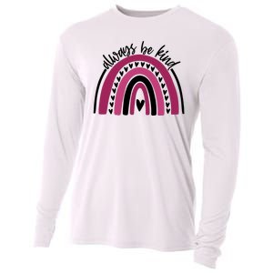 Always Be Kind Inspirational Rainbow Cooling Performance Long Sleeve Crew