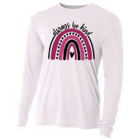 Always Be Kind Inspirational Rainbow Cooling Performance Long Sleeve Crew