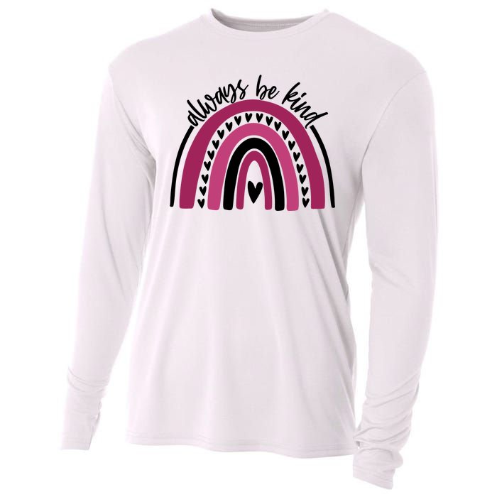 Always Be Kind Inspirational Rainbow Cooling Performance Long Sleeve Crew