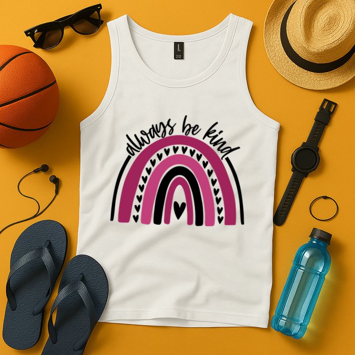 Always Be Kind Inspirational Rainbow Tank Top