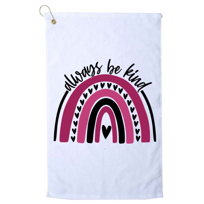 Always Be Kind Inspirational Rainbow Golf Towel