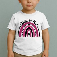 Always Be Kind Inspirational Rainbow Toddler T-Shirt