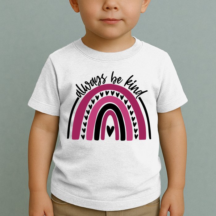 Always Be Kind Inspirational Rainbow Toddler T-Shirt