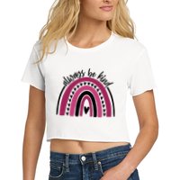 Always Be Kind Inspirational Rainbow Crop Top