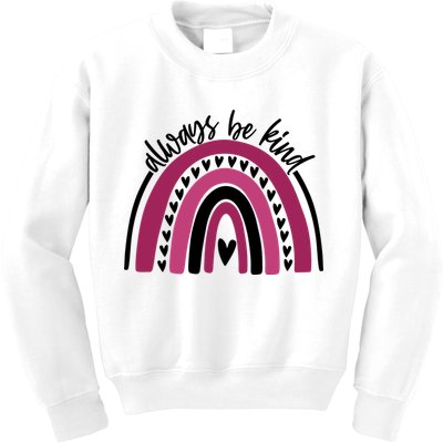Always Be Kind Inspirational Rainbow Kids Sweatshirt