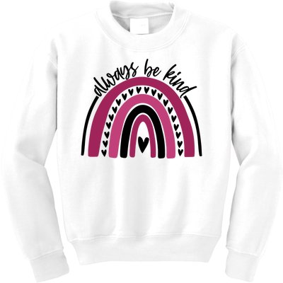 Always Be Kind Inspirational Rainbow Kids Sweatshirt