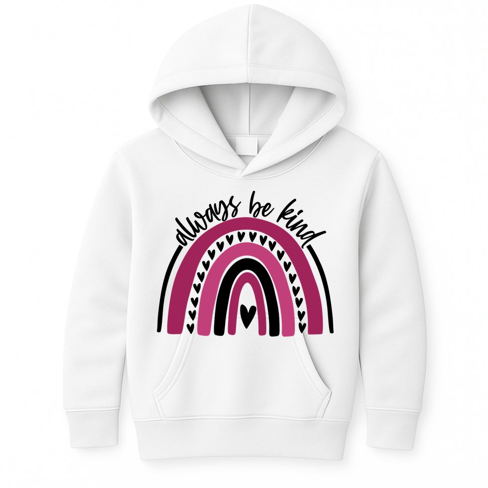 Always Be Kind Inspirational Rainbow Kids Hoodie