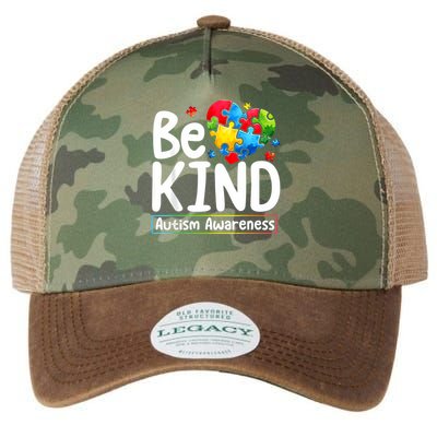 Autism Be Kind Be Kind Autism Awareness Legacy Tie Dye Trucker Hat