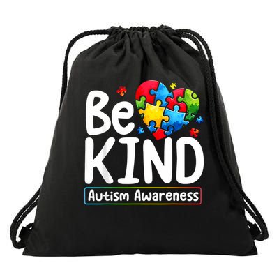 Autism Be Kind Be Kind Autism Awareness Drawstring Bag