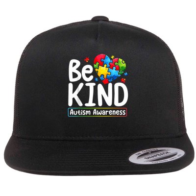 Autism Be Kind Be Kind Autism Awareness Flatbill Hat