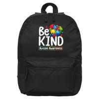 Autism Be Kind Be Kind Autism Awareness 16 in Basic Backpack