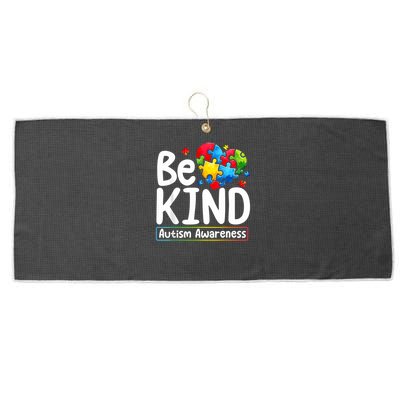 Autism Be Kind Be Kind Autism Awareness Large Microfiber Waffle Golf Towel