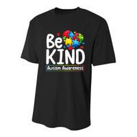 Autism Be Kind Be Kind Autism Awareness Youth Performance Sprint T-Shirt