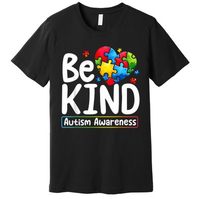 Autism Be Kind Be Kind Autism Awareness Premium T-Shirt