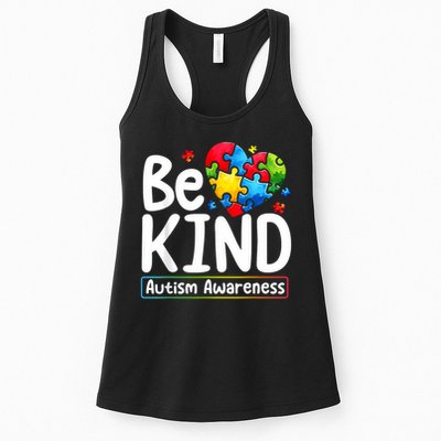 Autism Be Kind Be Kind Autism Awareness Womens Tank Top