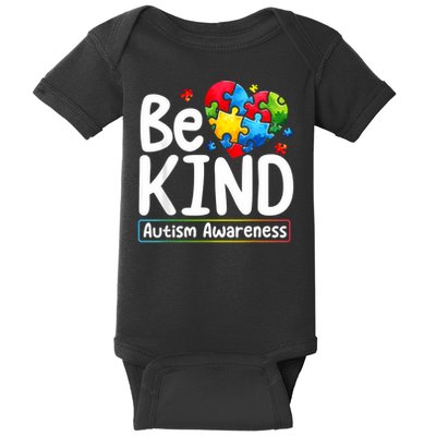 Autism Be Kind Be Kind Autism Awareness Baby Bodysuit