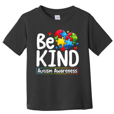 Autism Be Kind Be Kind Autism Awareness Toddler T-Shirt