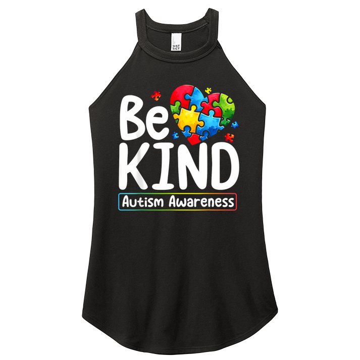 Autism Be Kind Be Kind Autism Awareness Women's Perfect Tri Rocker Tank