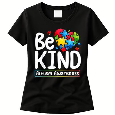Autism Be Kind Be Kind Autism Awareness Womens T-Shirt