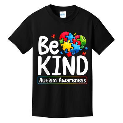 Autism Be Kind Be Kind Autism Awareness Kids T-Shirt