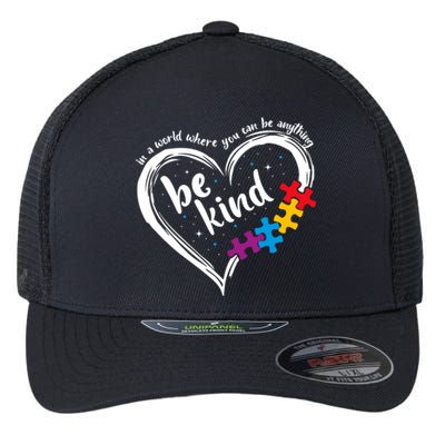 Autism Be Kind Blue Be Kind Autism Awareness Flexfit Unipanel Trucker Cap