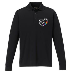 Autism Be Kind Blue Be Kind Autism Awareness Performance Long Sleeve Polo