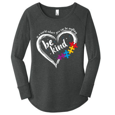 Autism Be Kind Blue Be Kind Autism Awareness Women's Perfect Tri Tunic Long Sleeve Shirt