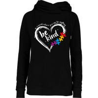 Autism Be Kind Blue Be Kind Autism Awareness Womens Funnel Neck Pullover Hood