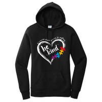 Autism Be Kind Blue Be Kind Autism Awareness Women's Pullover Hoodie