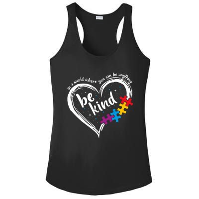 Autism Be Kind Blue Be Kind Autism Awareness Ladies PosiCharge Competitor Racerback Tank