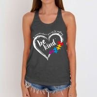 Autism Be Kind Blue Be Kind Autism Awareness Women's Knotted Racerback Tank