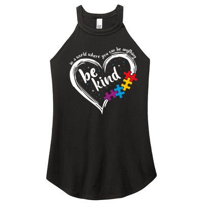 Autism Be Kind Blue Be Kind Autism Awareness Women's Perfect Tri Rocker Tank