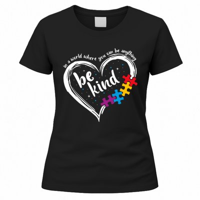 Autism Be Kind Blue Be Kind Autism Awareness Women's T-Shirt