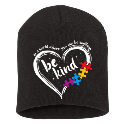 Autism Be Kind Blue Be Kind Autism Awareness Short Acrylic Beanie