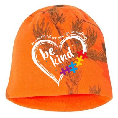 Autism Be Kind Blue Be Kind Autism Awareness Kati - Camo Knit Beanie