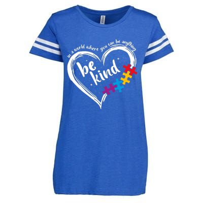 Autism Be Kind Blue Be Kind Autism Awareness Enza Ladies Jersey Football T-Shirt